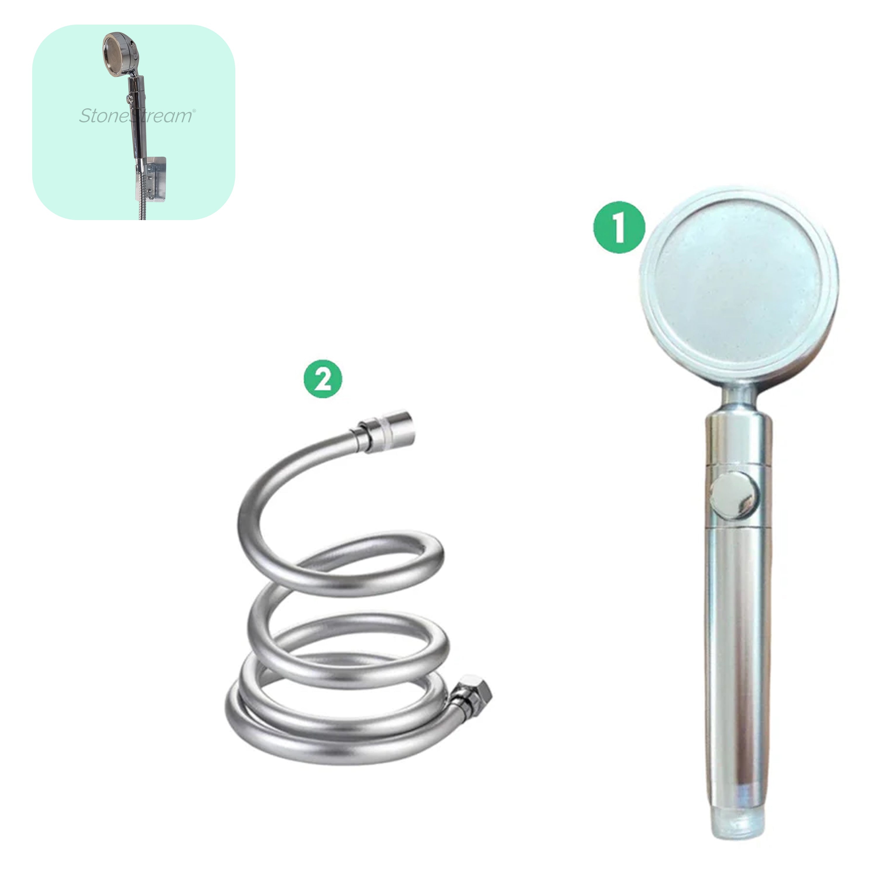 Ecolux Metallic Shower Head