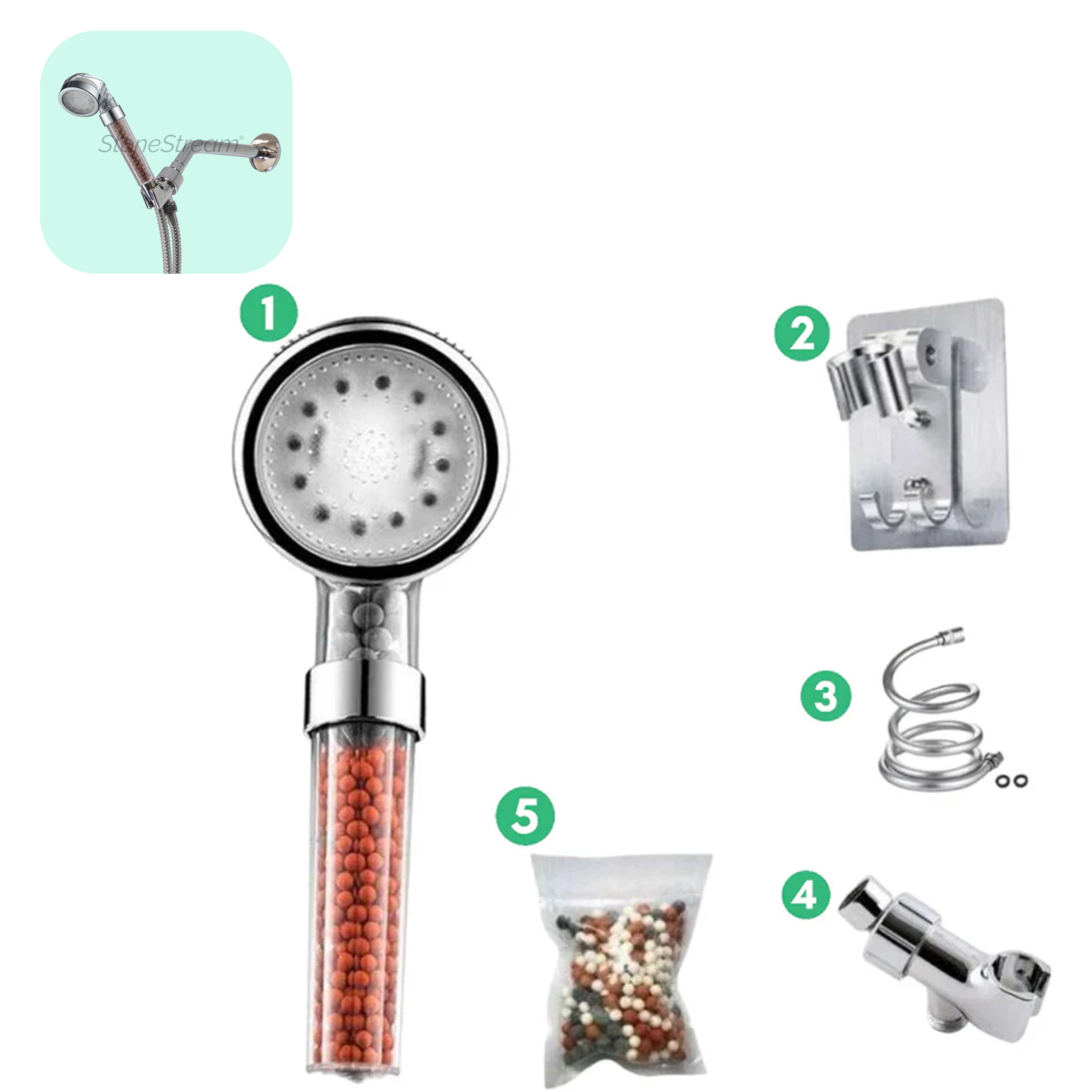 LED Ionische Douchekop