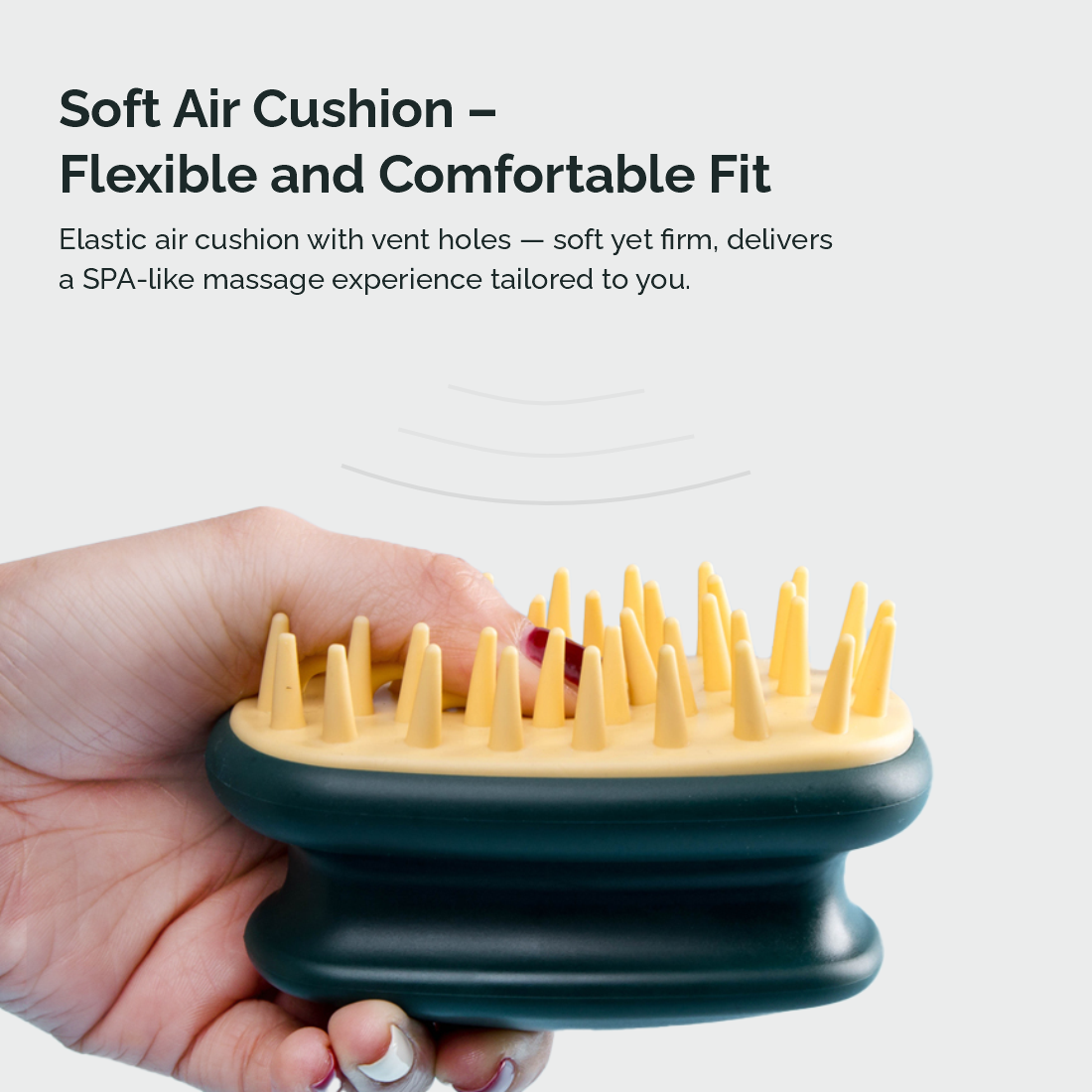 Hoofdhuidmassageborstel voor de Douche