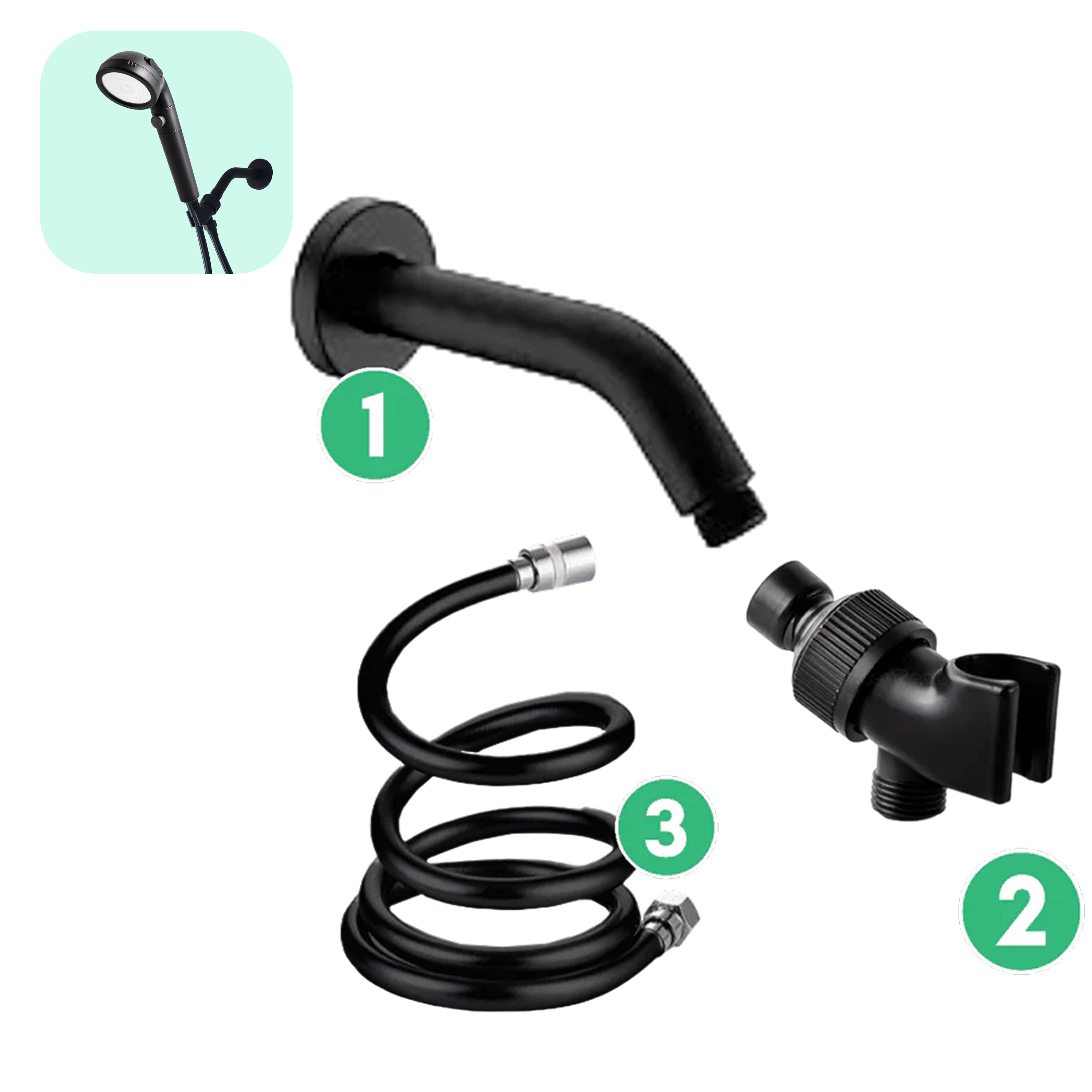 Wandinstallatiekit - Zwart