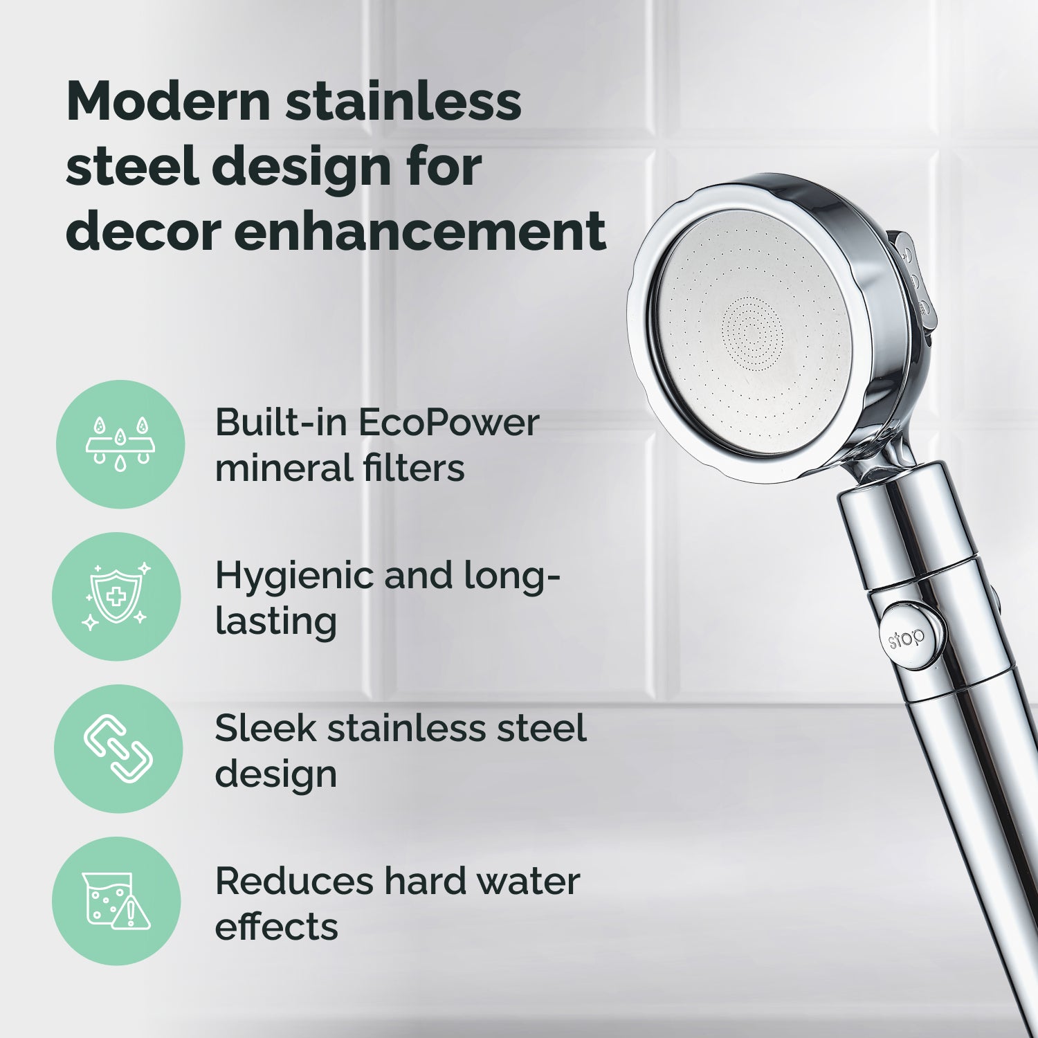 Ecolux Metallic Douchekop