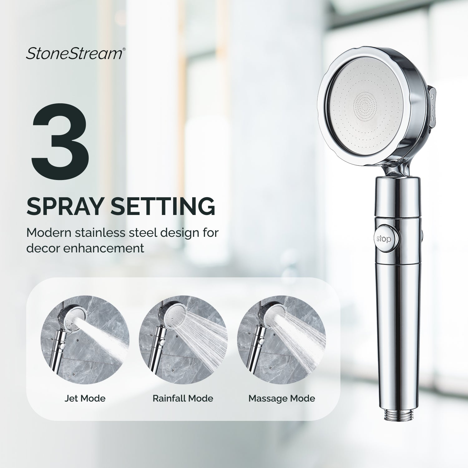 Ecolux Metallic Douchekop