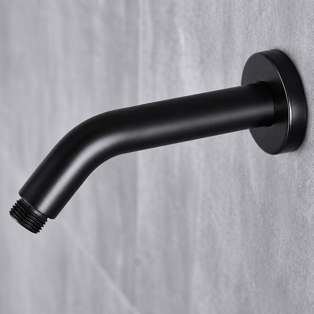 Douchearm voor Wandmontage - Mat Zwart - 1/2 inch aansluiting