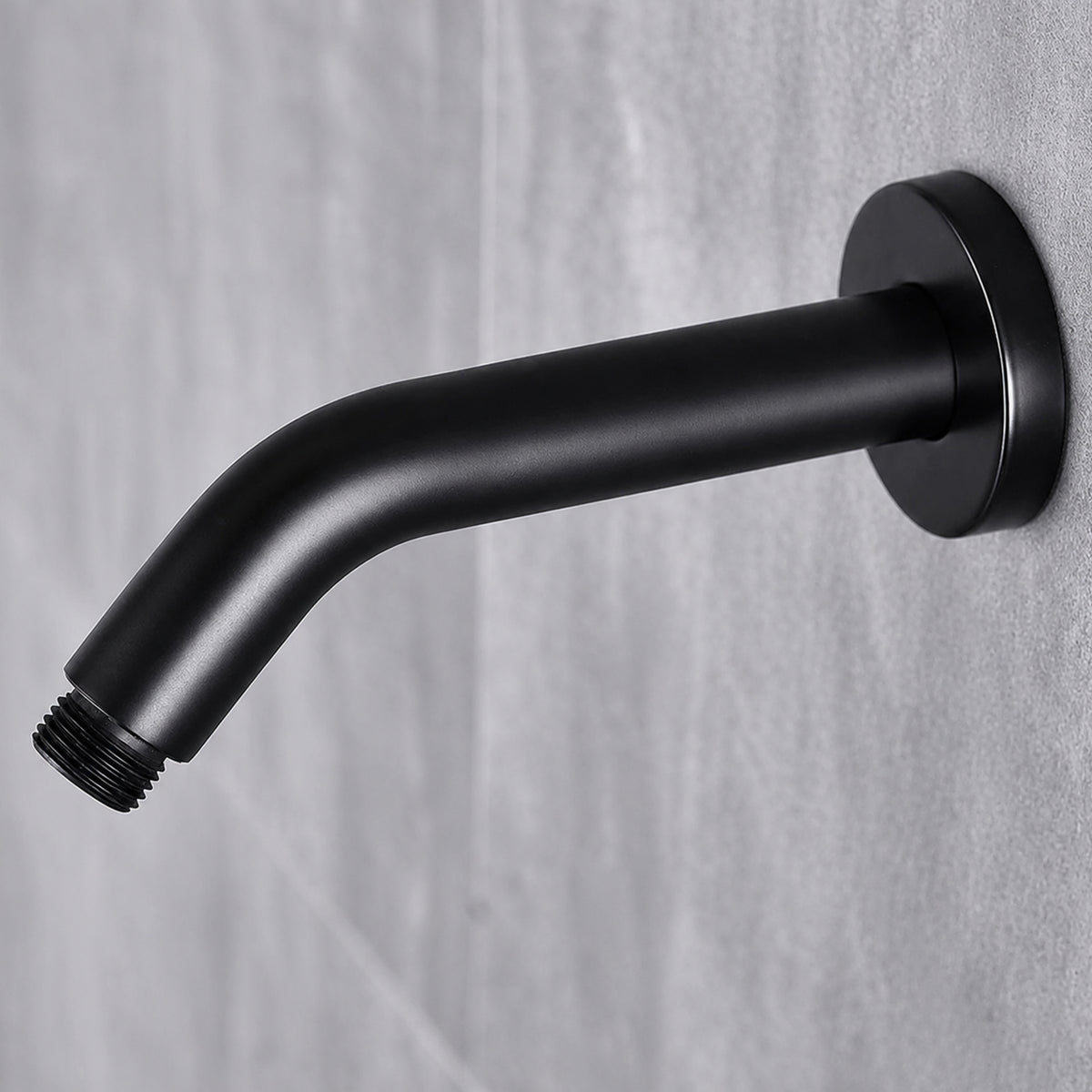 Douchearm voor Wandmontage - Mat Zwart - 1/2 inch aansluiting