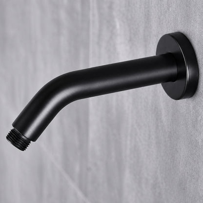 Douchearm voor Wandmontage - Mat Zwart - 1/2 inch aansluiting